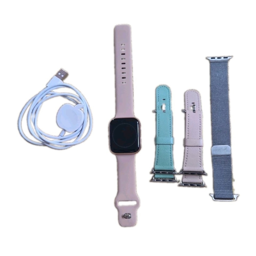 Apple Watch SE Aluminum Case 16GB 44mm GPS Tracker Pink Silicone Band